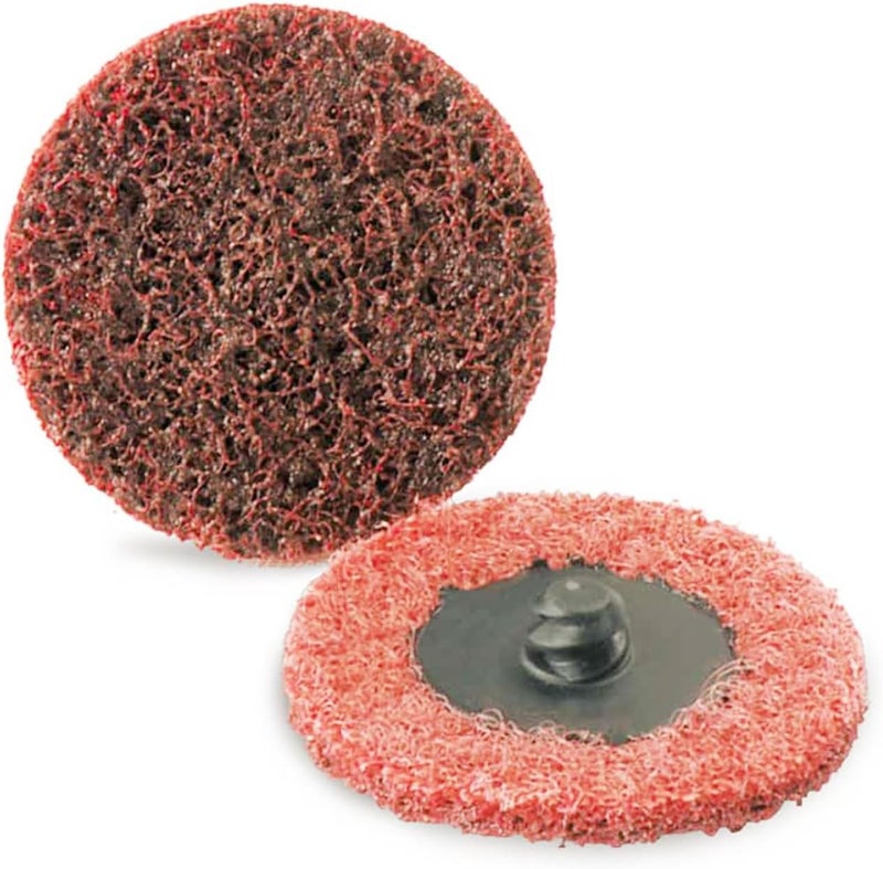 COSPOF 3 Inch Surface Conditioning Discs, 25 Pcs Medium Sanding Discs, Type-R Quick Change and Heat Dissipation (Red-Medium). - Image 3