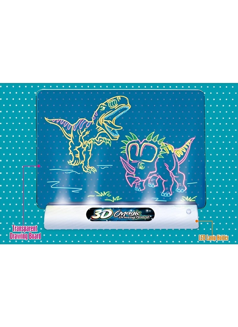 REOCLE 3D Drawing Board Glow in Dark with Light & Drawing Tablet & Drawing Pad Painting Kit Toys Best Gift for Kids and Toddler as Birthday or Educational Gift  - Image 4