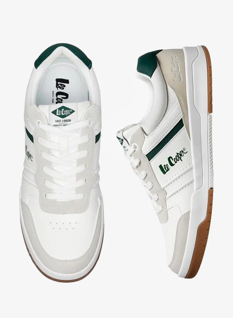 Lee Cooper WHITE Men Panelled Lace-Up Sneakers for Men | Best Price UAE
