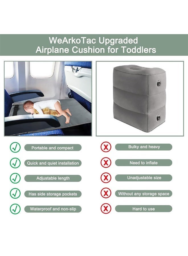 Airplane Bed for Toddler, Portable Airplane Seat Child Extender Bed Travel Aircraft for Leg Rest Kids Lying Down Baby Travel Essentials Flight Sleep(Blue) - Image 5