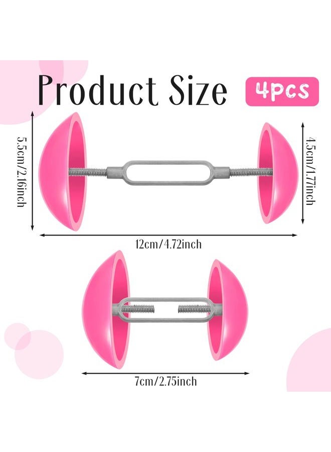 Meanplan 2 Pairs Mini Shoe Stretchers for Wide Feet Adjustable Shoe Expander Widener Non Slip Shoe Trees for Women Men Shoes High Heel (Pink), Pink, One size - Image 2