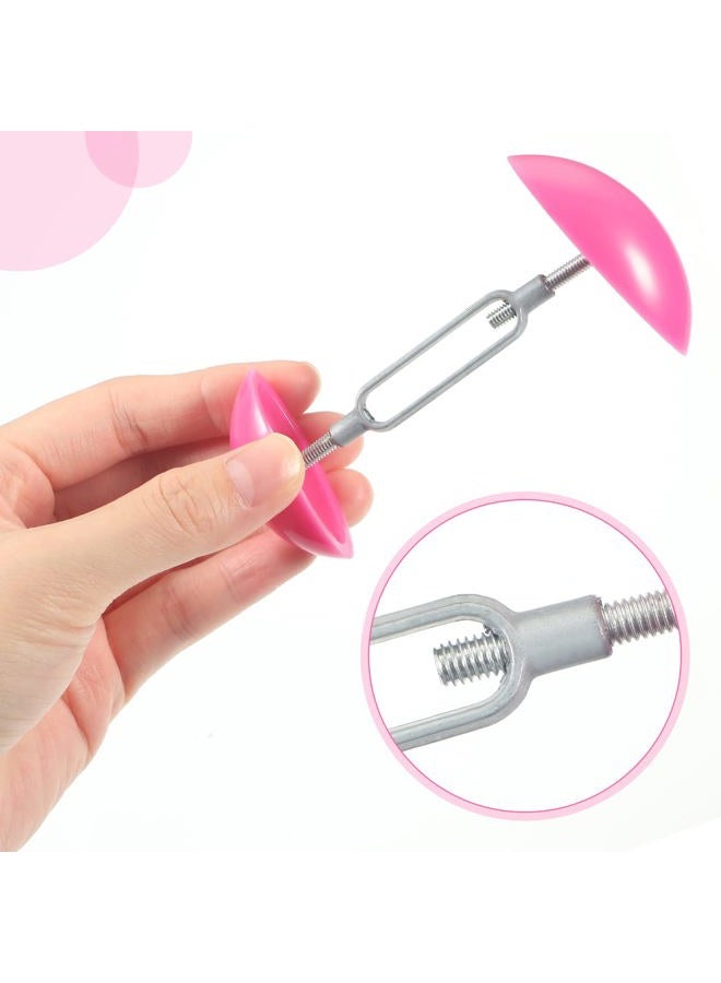 Meanplan 2 Pairs Mini Shoe Stretchers for Wide Feet Adjustable Shoe Expander Widener Non Slip Shoe Trees for Women Men Shoes High Heel (Pink), Pink, One size - Image 3