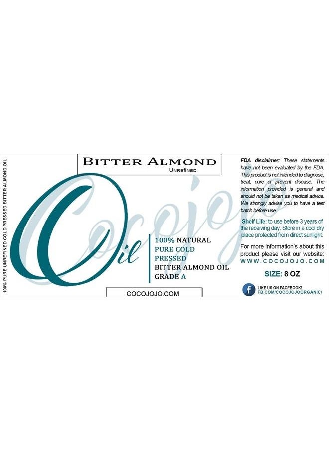 Dr Joe Lab Bitter Almond Oil - 8 oz - 100% Pure, Unrefined, Cold Pressed, Non-GMO, Vegan, Extra Virgin, All Natural, Perfect for Body, Hair, Face, Skin, Nails, Facial Hair, Lashes, Eyebrows - Packaging May Vary  - Image 3