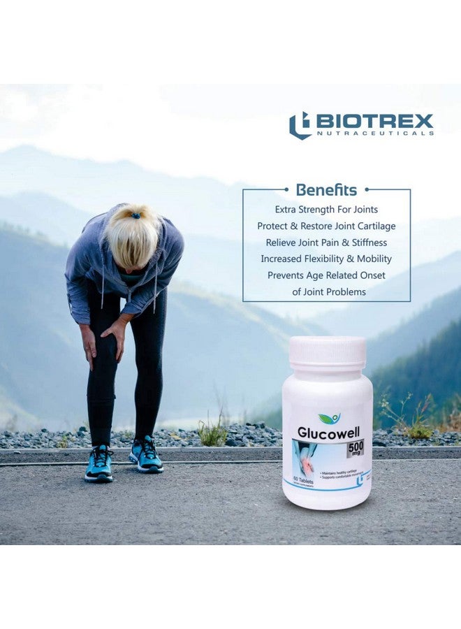 Biotrex Nutraceuticals Biotrex Glucowell Glucosamine, MSM & Chondroitin 500mg (60 Tablets), nutritional supplement, multivitamins, vitamin capsules for men, women and adults, health supplements. - Image 4
