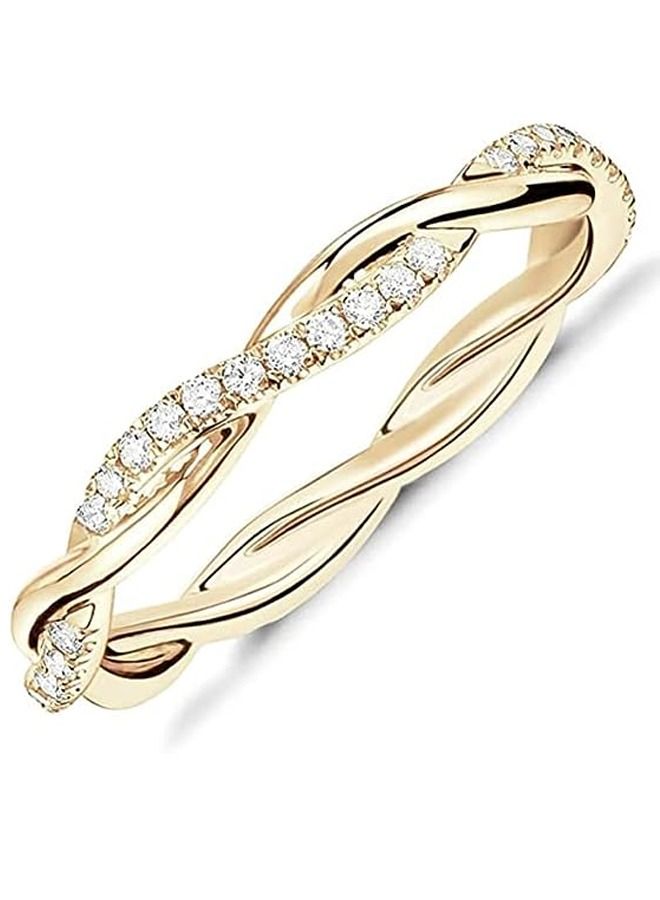 LINJIE Women's Ring, Wedding Engagement Ring, Simple Diamond Inlaid Men's And women's Ring, Suitable For Wedding, Party And Dinner - Image 1