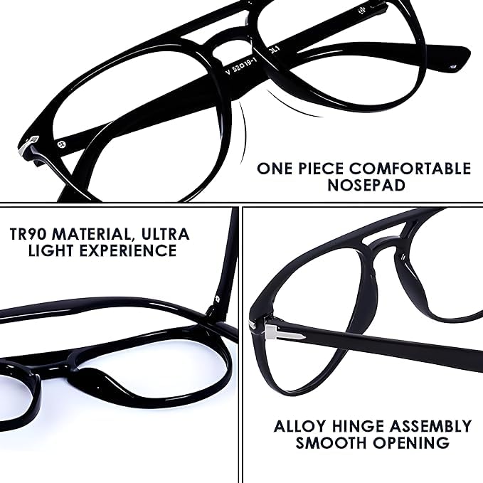 mashamart® Money Heist Professor Blue Light Blocking Computer Glass Spectacle Frame For Men and Women | Zero Power | Anti Blue Ray Computer Screen Glasses | Anti Glare Reduce Eyestrain (Grey) - Image 5