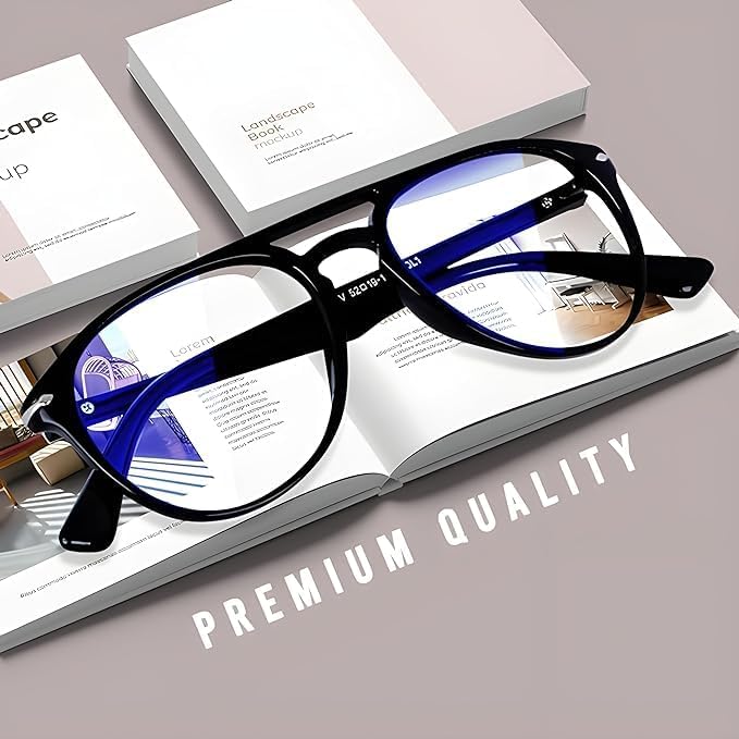 mashamart® Money Heist Professor Blue Light Blocking Computer Glass Spectacle Frame For Men and Women | Zero Power | Anti Blue Ray Computer Screen Glasses | Anti Glare Reduce Eyestrain (Grey) - Image 4