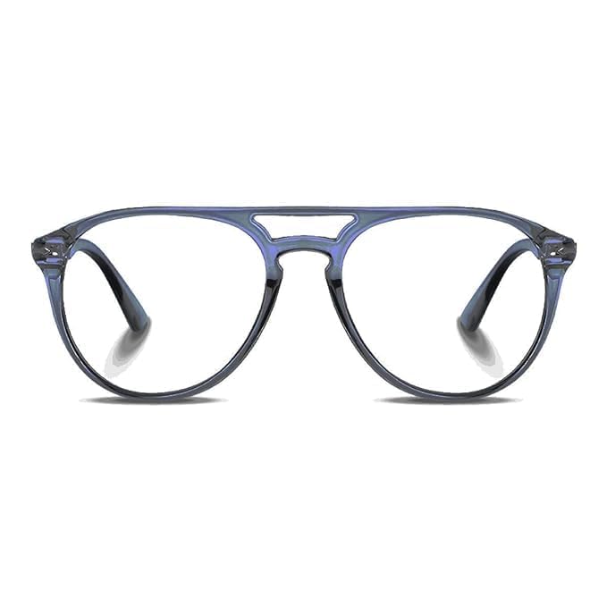 mashamart® Money Heist Professor Blue Light Blocking Computer Glass Spectacle Frame For Men and Women | Zero Power | Anti Blue Ray Computer Screen Glasses | Anti Glare Reduce Eyestrain (Grey) - Image 1