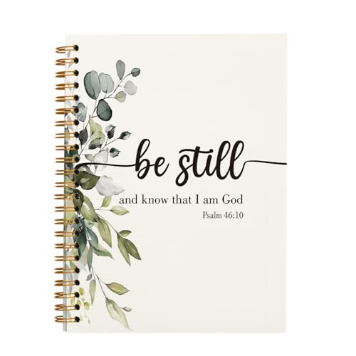 OXW Prayer Journal for Woman, Bible Study Journal Notebook for Women, Christian Bible Gifts for Women, Christian Journal Notebook for Bible Notes, Church Notes Journal, Psalm 46:10(5.5'' X 8.3'') - Image 1