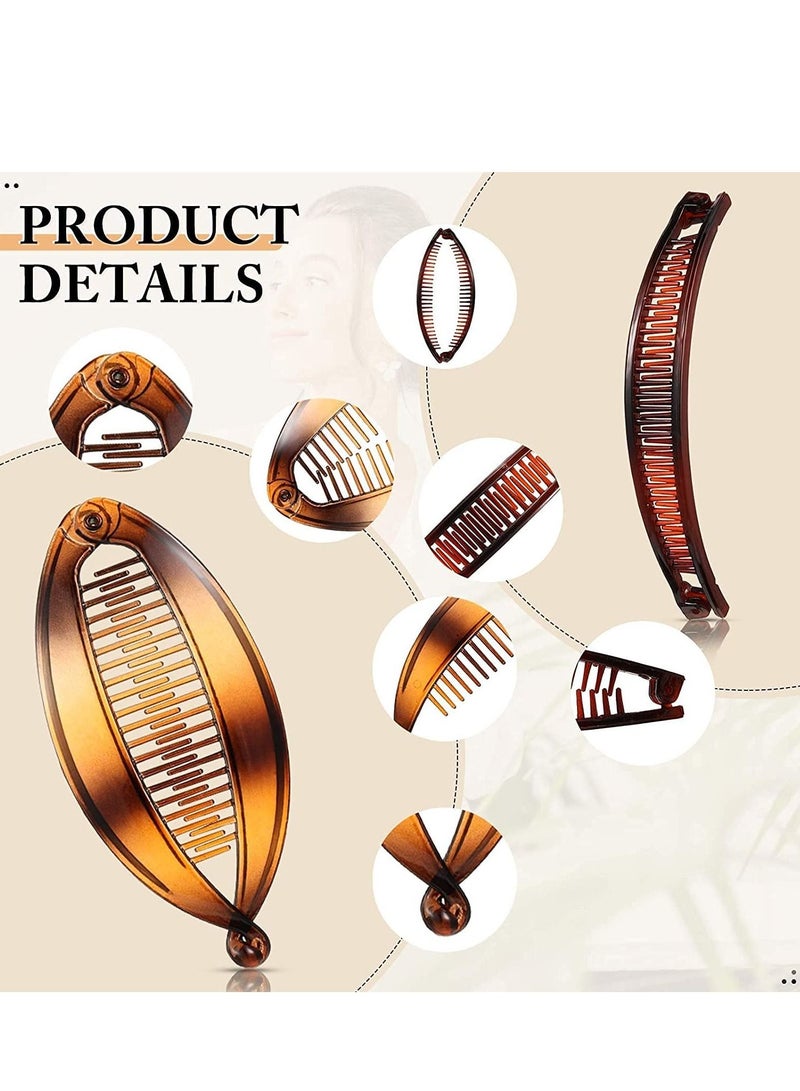SYOSI 12 Psc Banana Hair Clips Classic Clincher Combs Large Double Comb Fishtail Clip Ponytail Holder for Women - Image 4