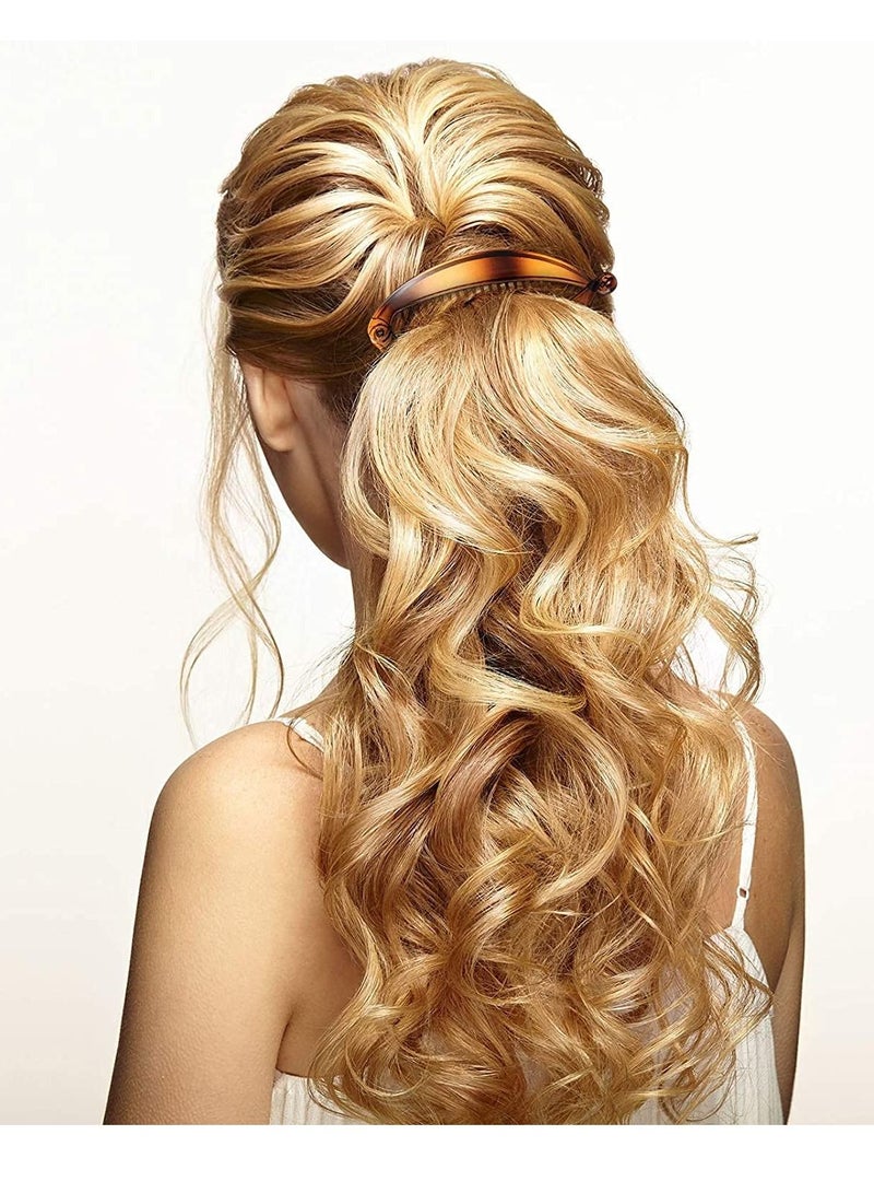 SYOSI 12 Psc Banana Hair Clips Classic Clincher Combs Large Double Comb Fishtail Clip Ponytail Holder for Women - Image 3