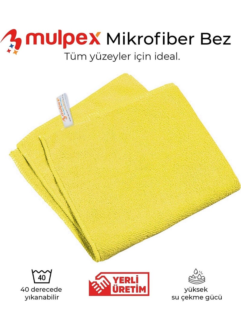 Mulpex - Microfiber General Cleaning Cloth Yellow 40X40 cm. - 500 Pieces - Image 1
