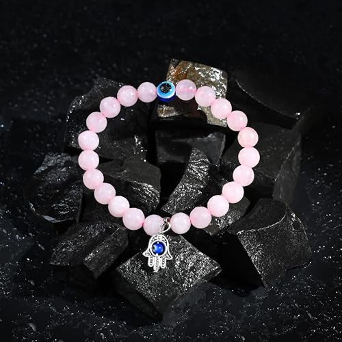 Crocon Certified Original Rose Quartz Bracelet – Natural Crystal Healing Stone for Women & Men – Love & Self-Care Gemstone – Handmade Beaded Bracelet – Pink Crystal Jewelry Gift - Image 4