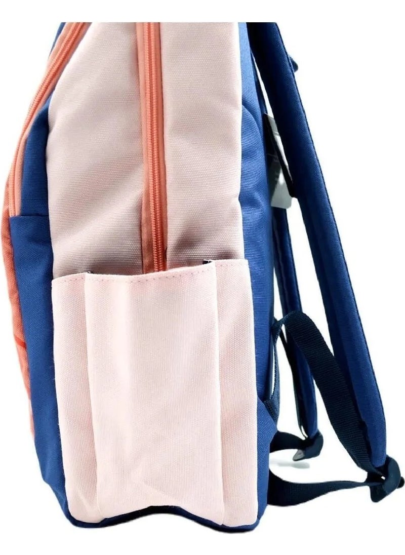Faber -Castell Move 3 Compartment School Backpack Blue-Red (23-1)  - Image 3