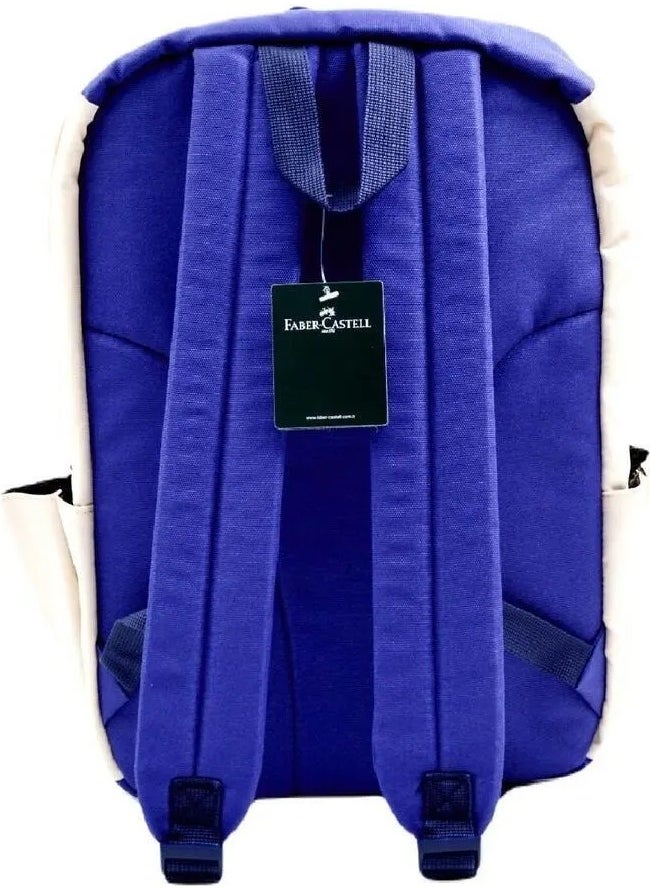 Faber -Castell Move 3 Compartment School Backpack Blue-Red (23-1)  - Image 4
