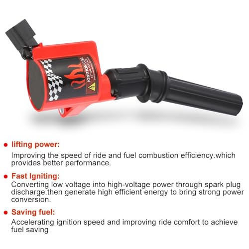 CarBole DG508 Ignition Coil Pack Engine Replacement Parts Curved Boot for Ford E150 E250 E550 F150 F250 F550 4.6L 5.4L 6.8L V8 V10 Lincoln Mercury Compatible Part#DG508 DG457 DG472 DG491 F523 (10PCS) - Image 3