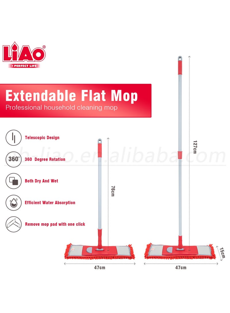 لياو LiAo Microfibre Flat Mop multicolour, 40 cm, A130064-M - Image 4