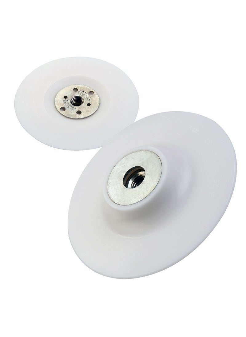 KSEIBI Plastic Backing Pad – White | Durable Support Base for Sanding, Polishing & Grinding | Hook & Loop Attachment | Compatible with Angle Grinders & Sanders  - Image 1