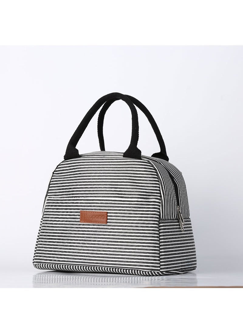 Large Oxford Insulated Tote New Floral Lunch Bag Women Stripes 