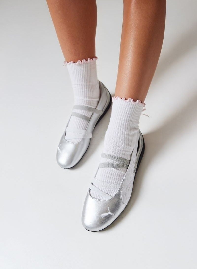 pumagolf حذاء Speedcat كاجوال نسائي فضي - Image 4