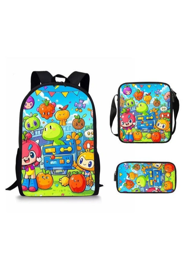 Cartoon style universal three-piece schoolbag - 826 - Image 2