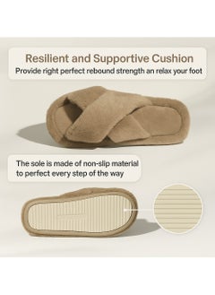 Mon Ami Women's Home Slippers | Memory Foam, Fuzzy, Soft and Warm Cozy Open Toe Fluffy Home Shoes | Non Slip Slippers for Women and Girls  - Image 4