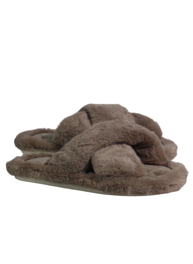 Mon Ami Women's Home Slippers | Memory Foam, Fuzzy, Soft and Warm Cozy Open Toe Fluffy Home Shoes | Non Slip Slippers for Women and Girls - Image 1