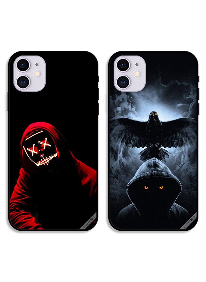 Covernex حالتان لأغطية حماية آبل آيفون 12 - قناع هالوين ونسر - Image 1