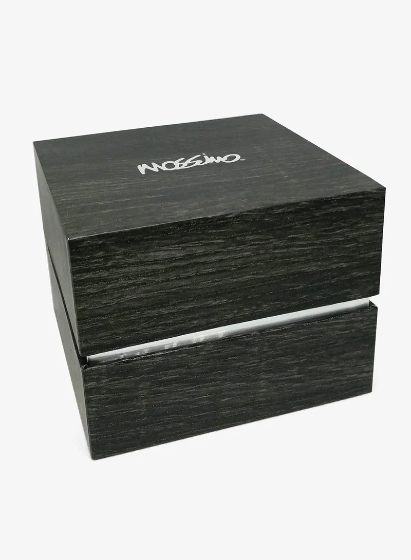 Mossimo Mossimo Men's Watch with 2 Bracelet and Brown Card Wallet Set  Gun Metal Steel 9850S-42-F28
