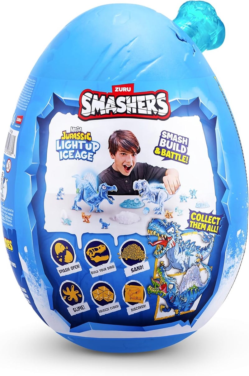 ZURU Smashers Mega Jurassic Light Up Ice Age Surprise Egg with Lights & Dino Build – Assorted 1 Pc by ZURU - Image 5