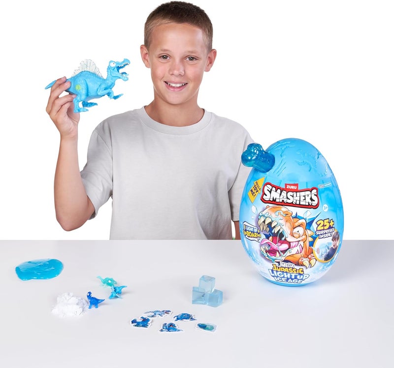 ZURU Smashers Mega Jurassic Light Up Ice Age Surprise Egg with Lights & Dino Build – Assorted 1 Pc by ZURU - Image 4