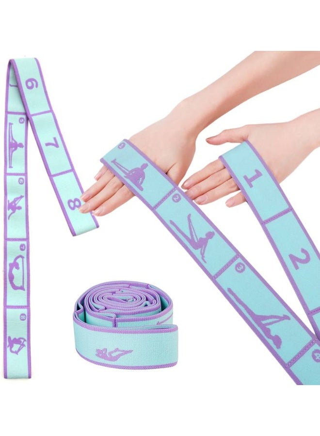 HASTHIP HASTHIP Yoga Stretching Strap, Elastic Yoga Stretching Strap, Sectional Hoop Nylon Yoga Strap  (Purple)  - Image 1