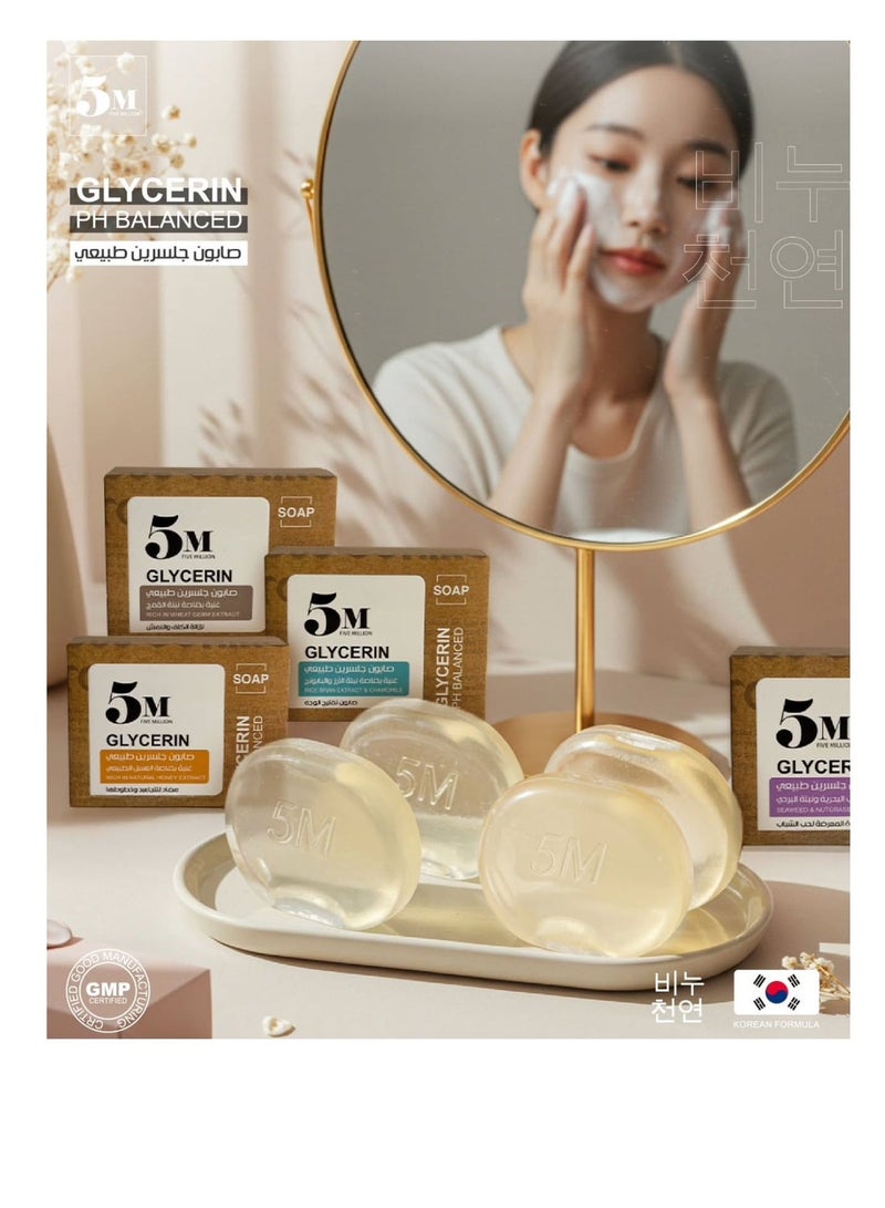 FIVE MILLION Natural soap enriched with rice and chamomile extracts125g - Image 4