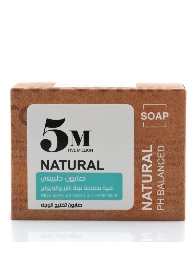 FIVE MILLION Natural soap enriched with rice and chamomile extracts125g - Image 1