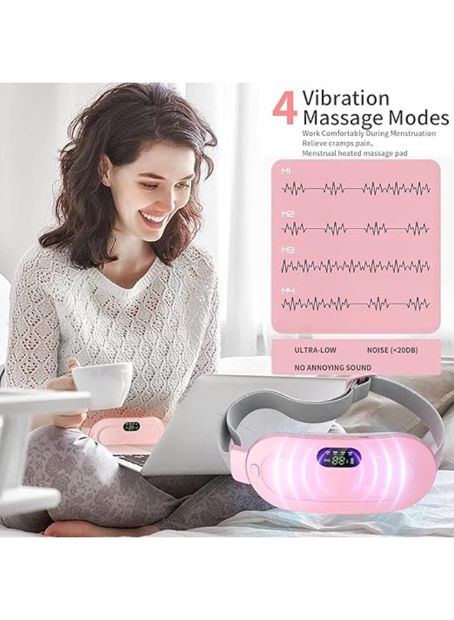 Portable Cordless Menstrual Heating Pad – Rechargeable Heat & Massage for Period Cramps & Abdominal Pain Relief, Wearable Belly Warmer - Image 4