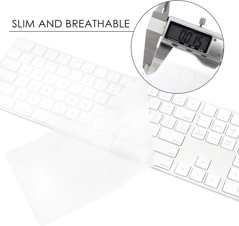 Allinside Transparent Cover for Apple iMac Magic Keyboard with Numeric Keypad MQ052LL/A A1843 US Layout - Image 4