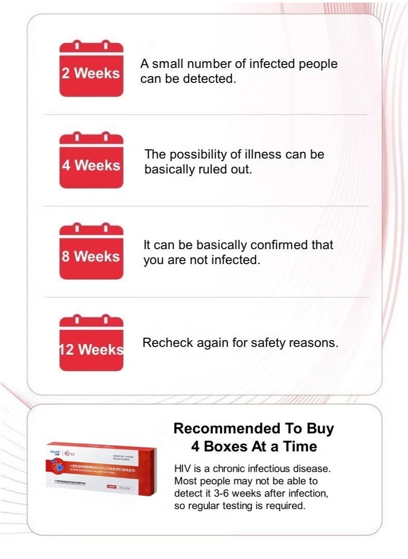 Generic AIDS HV8 blood test kit home blood self-test disposable test paper antibody test  - Image 4