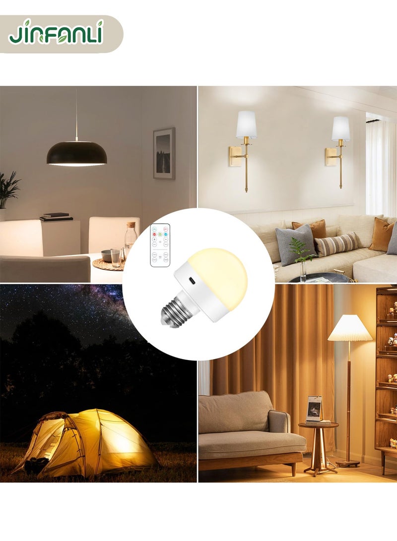 جين فان ل أنا لمبات إضاءة قابلة لإعادة الشحن، عبوة واحدة من لمبات تعمل بالبطارية مع جهاز تحكم عن بعد، لمبة قابلة للشحن لاسلكيًا وبدون أسلاك، قابلة للتعتيم، 3 درجات حرارة ألوان، مؤقت، شحن قابل للفصل - Image 5