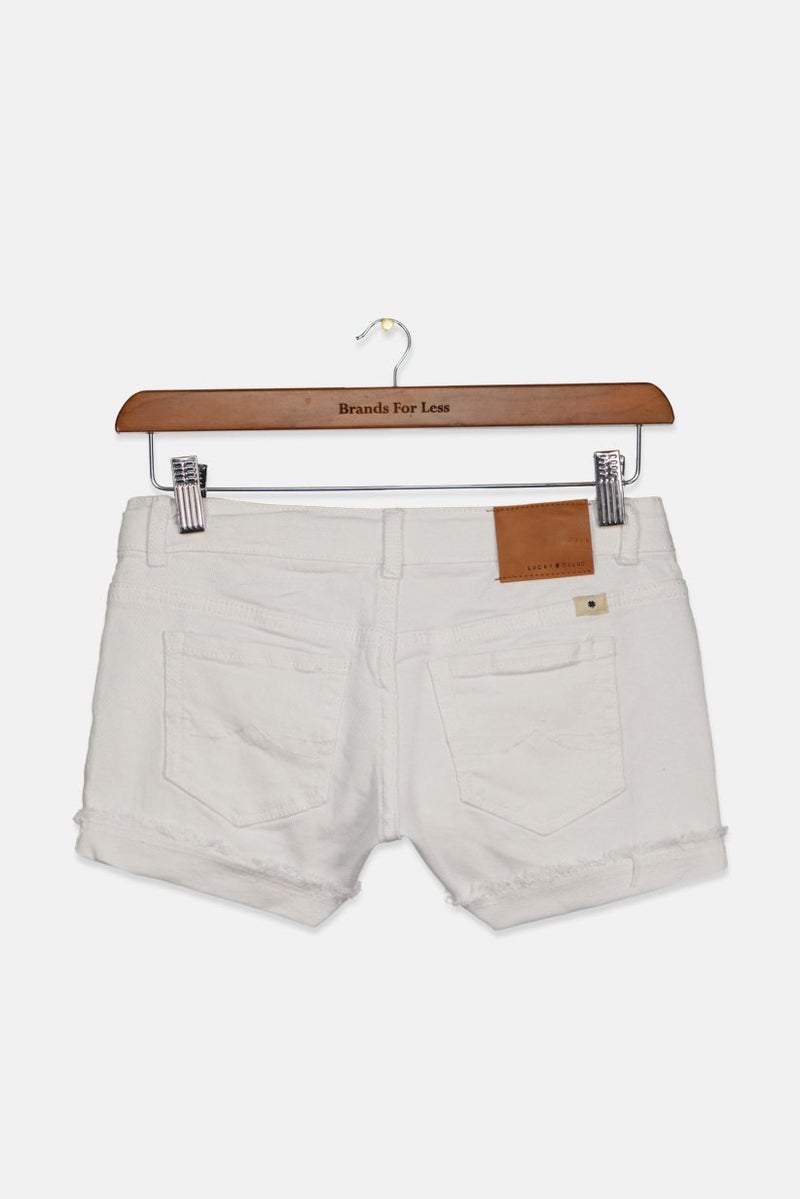 LUCKY BRAND Kids Girl Riley Denim Shorts, White - Image 2