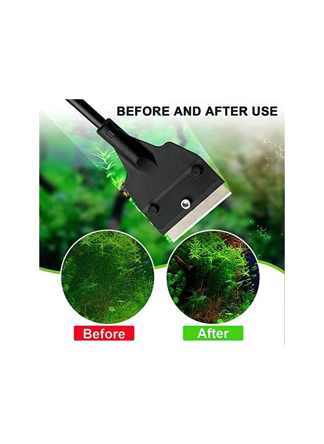 PROMASS promass Fish Tank Scraper for Glass, 21.65inch/55cm Algae Scraper for Glass Aquariums, Stainless Steel Cleaning Tool Kit with 5 Blades & Blade Safety Cover  - Image 3