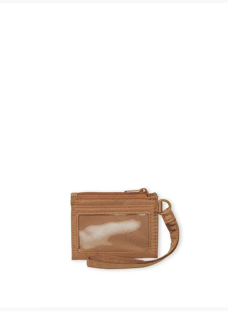 PINK Card Holder Keychain with Zip