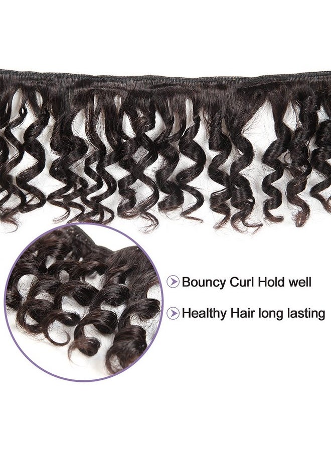 Molefi Brazilian Funmi Hair Loose Wave 4 Bundles Spiral Curl Hair Bundles Short Curly Weave 9A Unprocessed Brazilian Human Hair Extensions 50G/Pc Full Head Natural Color (8 8 8 8 Inch)  - Image 4