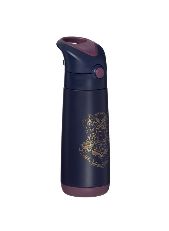 b.box زجاجة مشروبات معزولة – 500 مل إصدار هاري بوتر، مصنوعة من الفولاذ المقاوم للصدأ مزدوج الجدار، تحافظ على المشروبات باردة لمدة 15 ساعة أو دافئة لمدة 8 ساعات، غطاء قابل للفتح مع قشة سهلة الاستخدام، خالية من BPA، تصميم مقاوم للتسرب وصديق للأطفال - Image 3