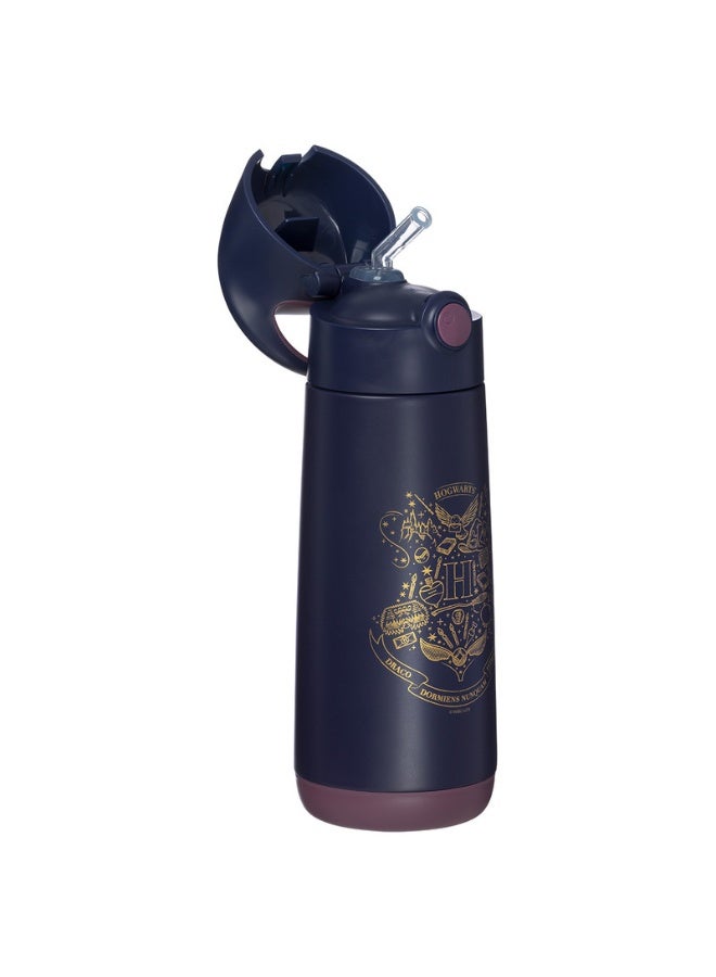 b.box زجاجة مشروبات معزولة – 500 مل إصدار هاري بوتر، مصنوعة من الفولاذ المقاوم للصدأ مزدوج الجدار، تحافظ على المشروبات باردة لمدة 15 ساعة أو دافئة لمدة 8 ساعات، غطاء قابل للفتح مع قشة سهلة الاستخدام، خالية من BPA، تصميم مقاوم للتسرب وصديق للأطفال - Image 2