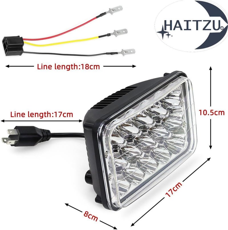 Haitzu Dot Approved 4x6 Inch LED Headlights Hi/Lo Sealed Beam - 4PCS - Image 3
