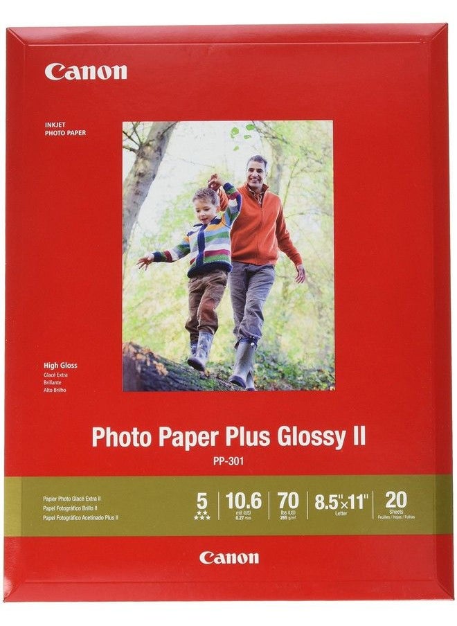 Canon - Ink 1432C003 Photo Paper Plus Glossy Ii 8.5" X 11" 20 Sheets - Image 1