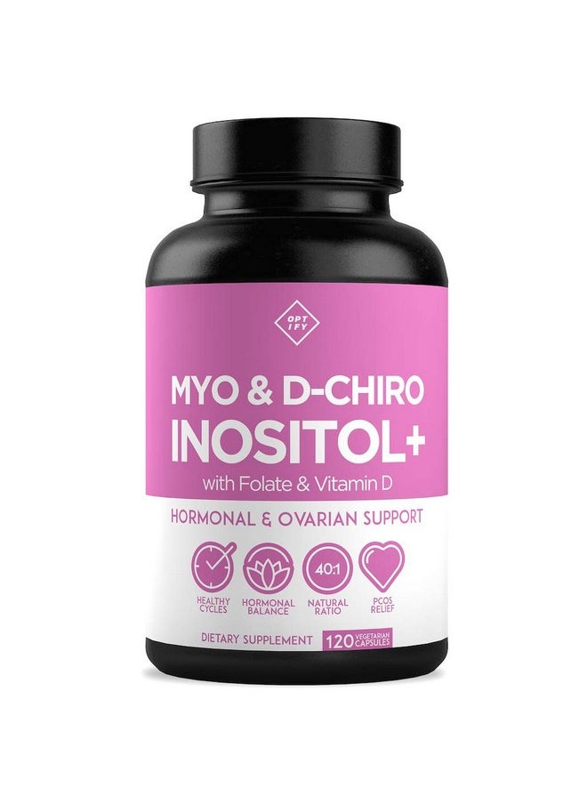Optify - Premium Inositol Supplement Myoinositol And Dchiro Inositol Plus Folate And Vitamin D Ideal 40:1 Ratio Hormone Balance & Healthy Ovarian Support For Women Vitamin B830 Day Supply - Image 1