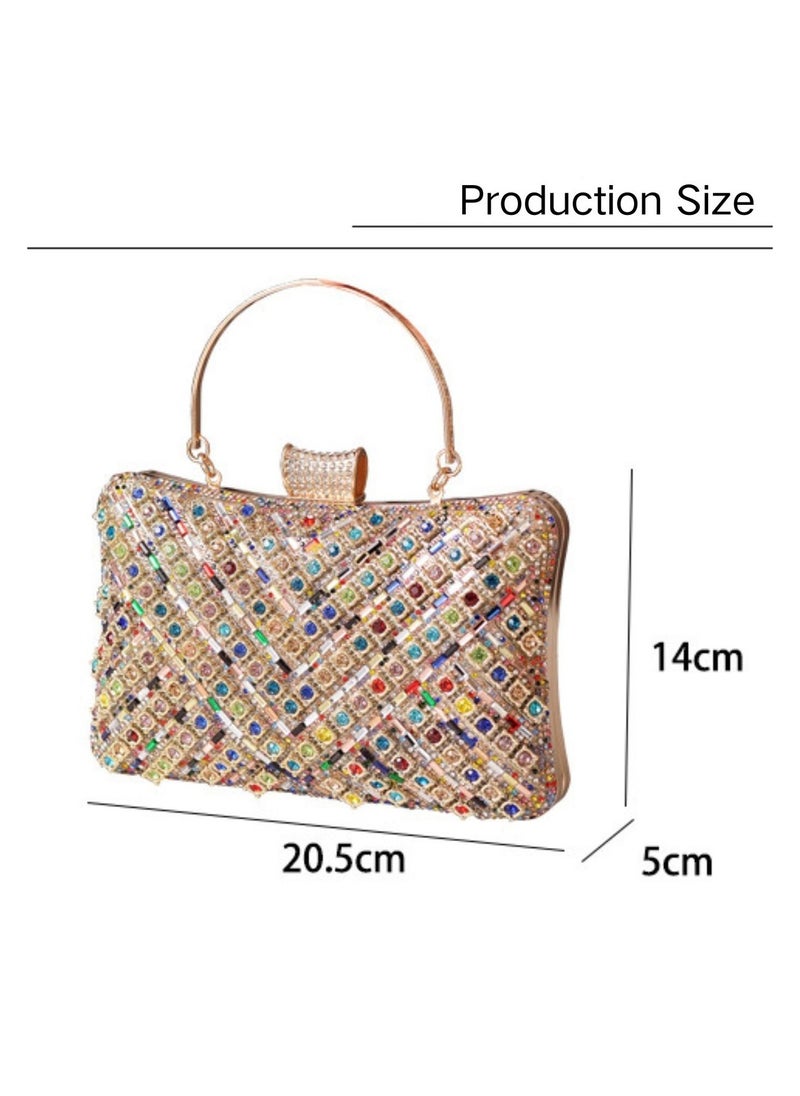 Miluraining - Women Clutch Bag Evening Bag Purse with rhinestone diamond decoration decoration Small Crossbody Bag Handbag Shoulder Bag Satchel Bags Suitable for Party Prom Wedding - Image 1