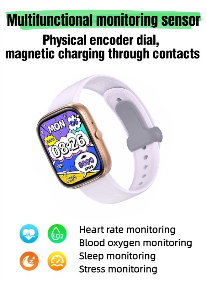 ريماكس ساعة WATCH25 الذكية المقاومة للماء بمعيار IP68، شاشة AMOLED عالية الدقة بالكامل مقاس 1.85 بوصة، ساعة رياضية، مكالمات بلوتوث، مراقبة معدل   ضربات القلب، مراقبة النوم، عمر بطارية طويل، إطار من سبائك الزنك، متوافقة مع أجهزة Android و iOS، لون ذهبي وردي. - Image 4