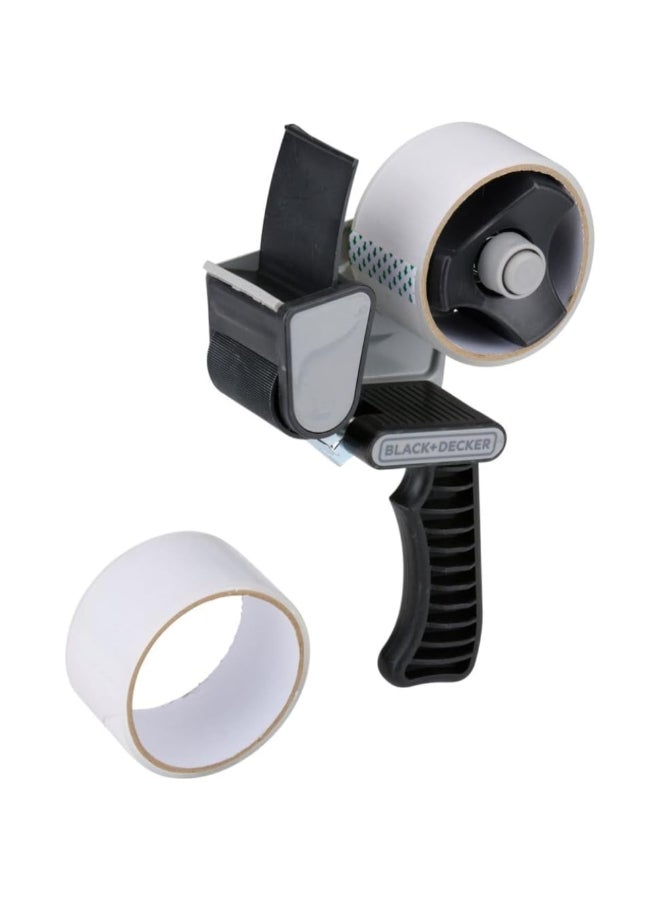BLACK+DECKER Packaging Tape Dispenser with Two Tape Rolls Black and Grey  24 x 6 x 15 cm 871125223921 - Image 1